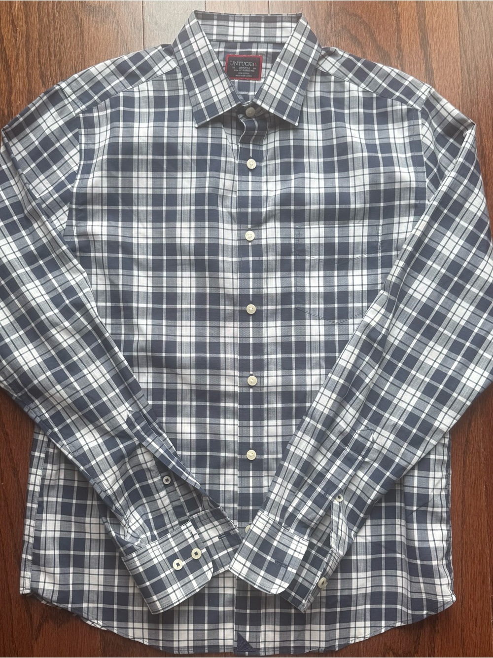 UNTUCKit‎ Plaid Wrinkle Free Slim Fit Button Down Shirt Size Medium - Picture 2 of 7
